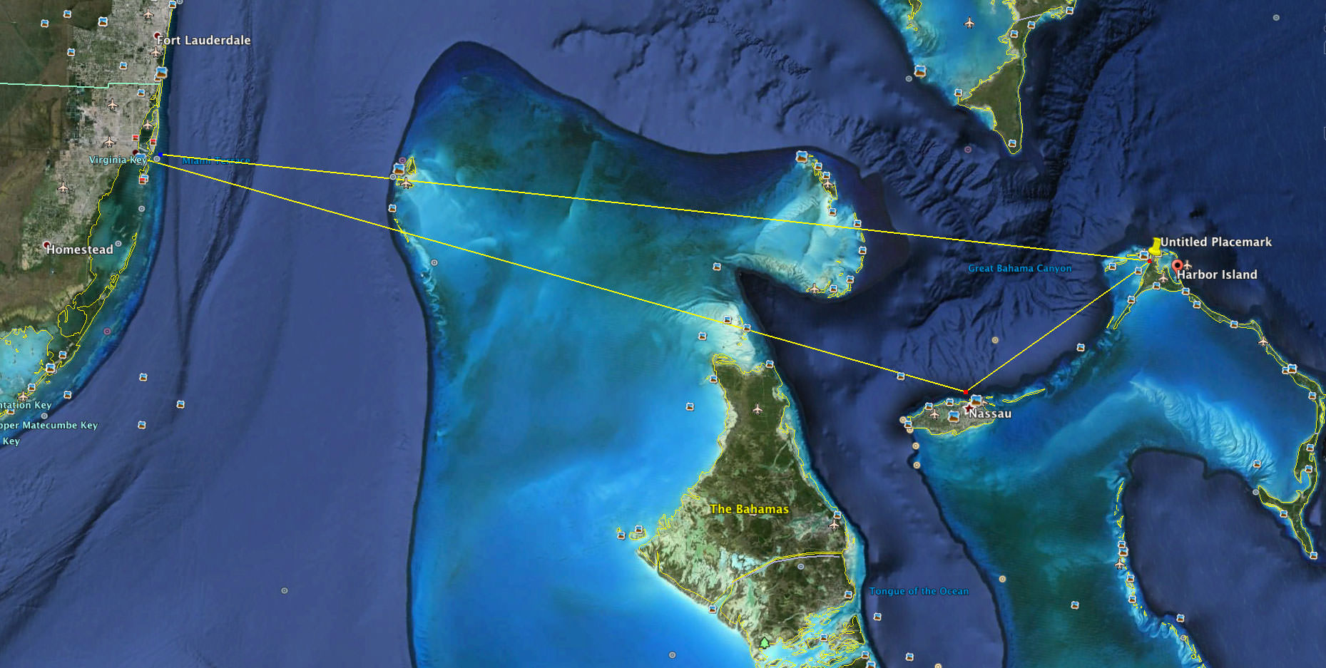 Destinations 1 miami beach paradise island harbour island miami beach route